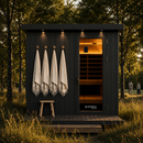 6-8 PP Outdoor Far Infrared Sauna - Black