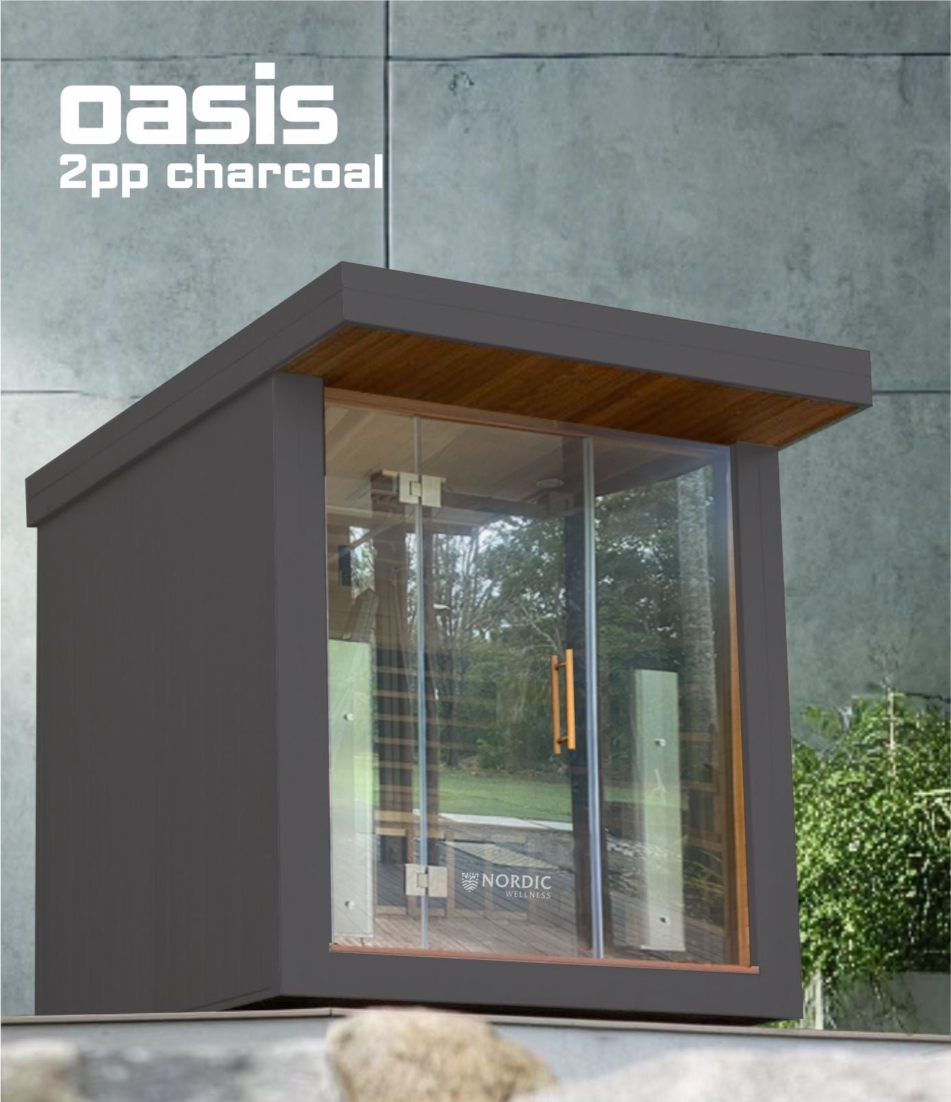 Nordic Oasis Outdoor 2pp Full Spectrum Infrared Sauna