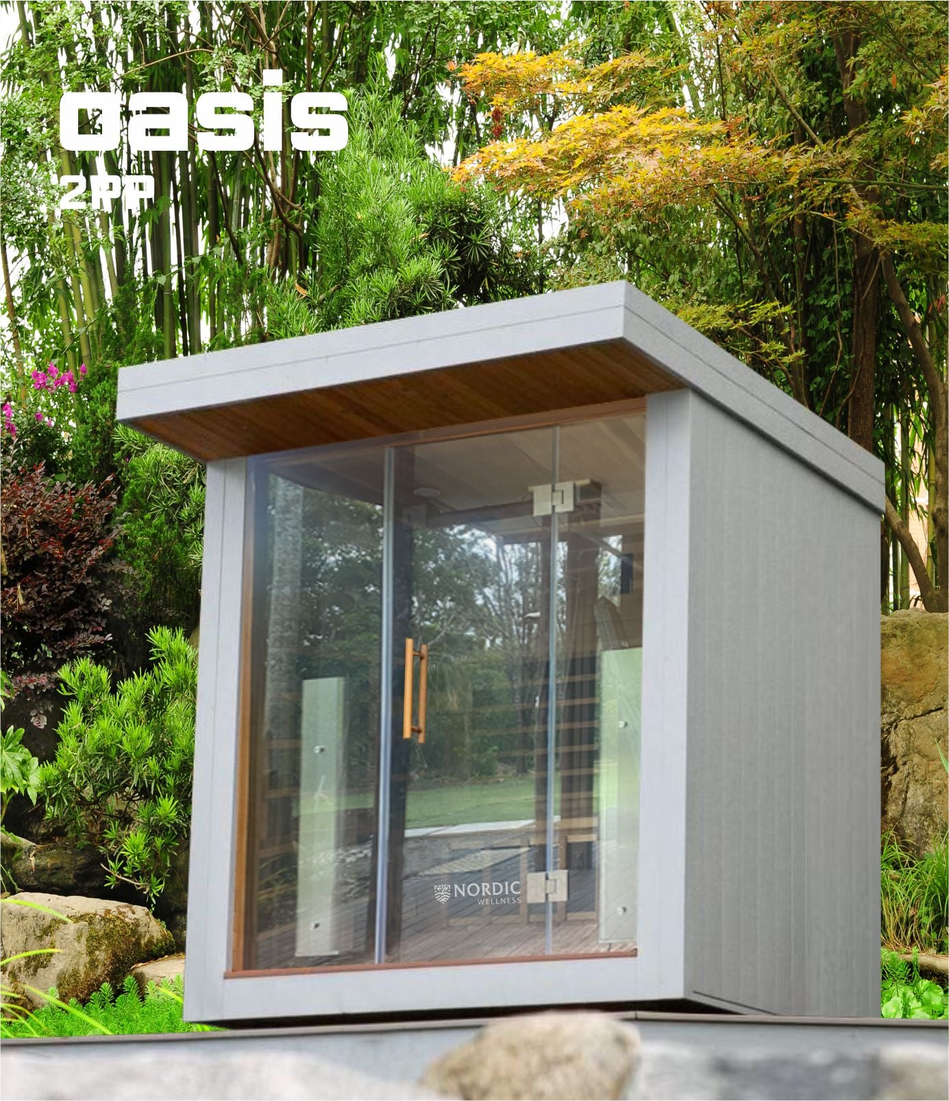 Nordic Oasis Outdoor 2pp Full Spectrum Infrared Sauna