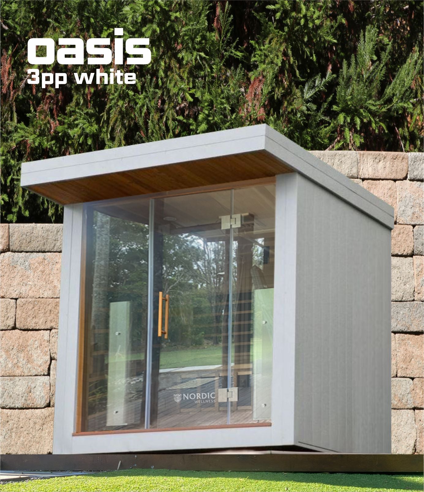 Nordic Oasis Outdoor 3pp Full Spectrum Infrared Sauna
