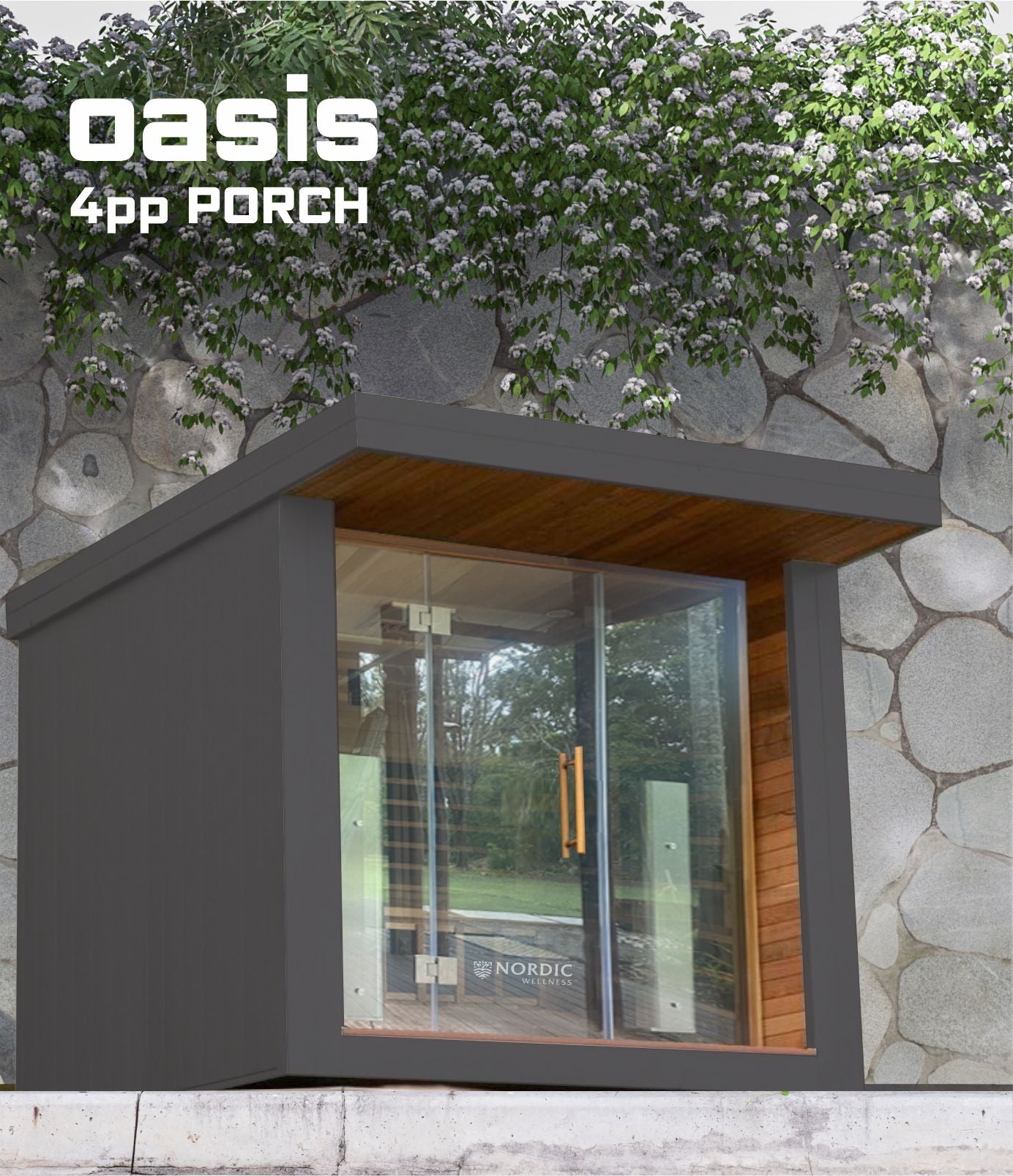 Nordic Oasis Outdoor 4pp PORCH Full Spectrum Infrared Sauna