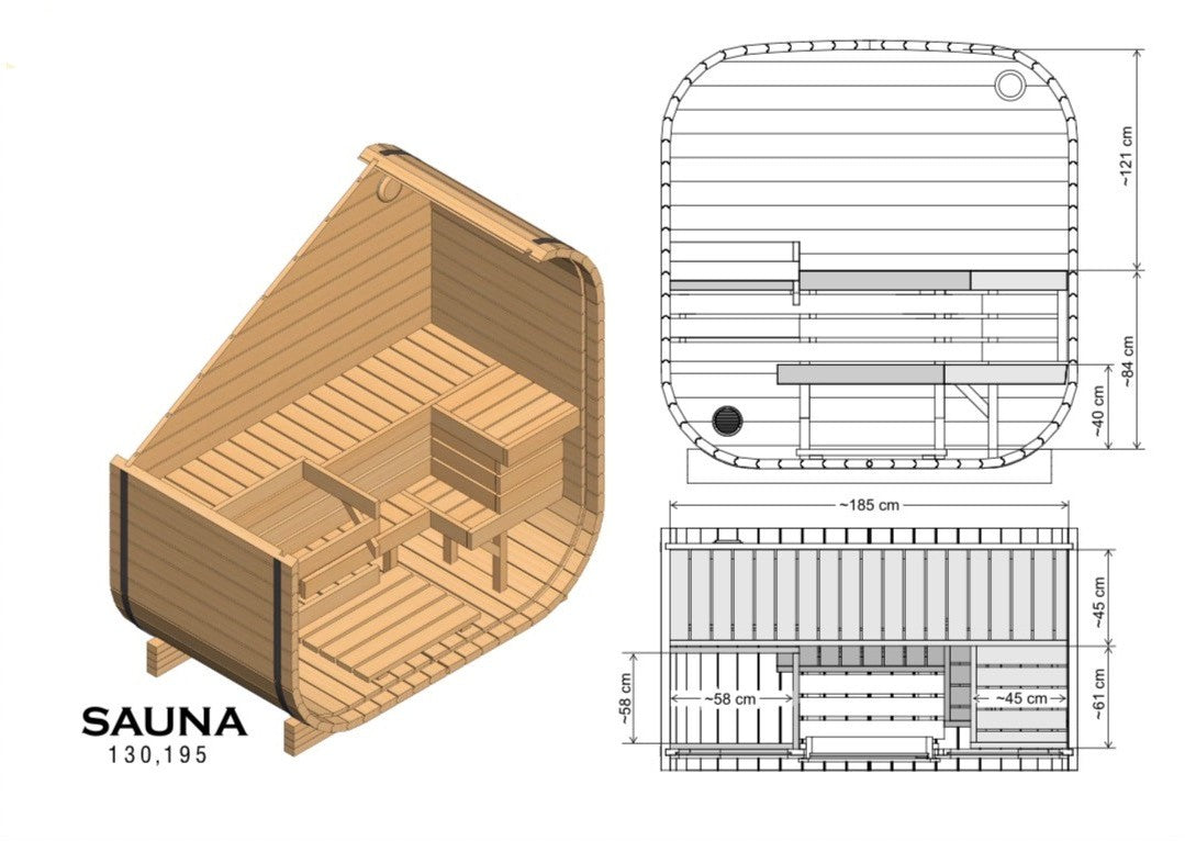 SOLÉ 195 Euro Made Outdoor Sauna