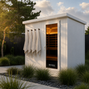 6-8 PP Outdoor Far Infrared Sauna - White
