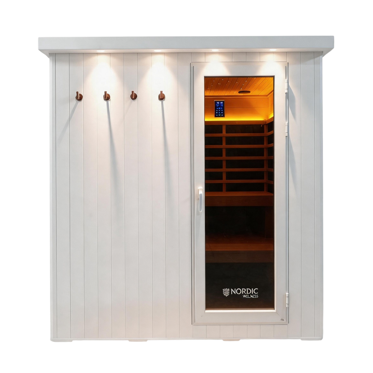 6-8 PP Outdoor Far Infrared Sauna - White