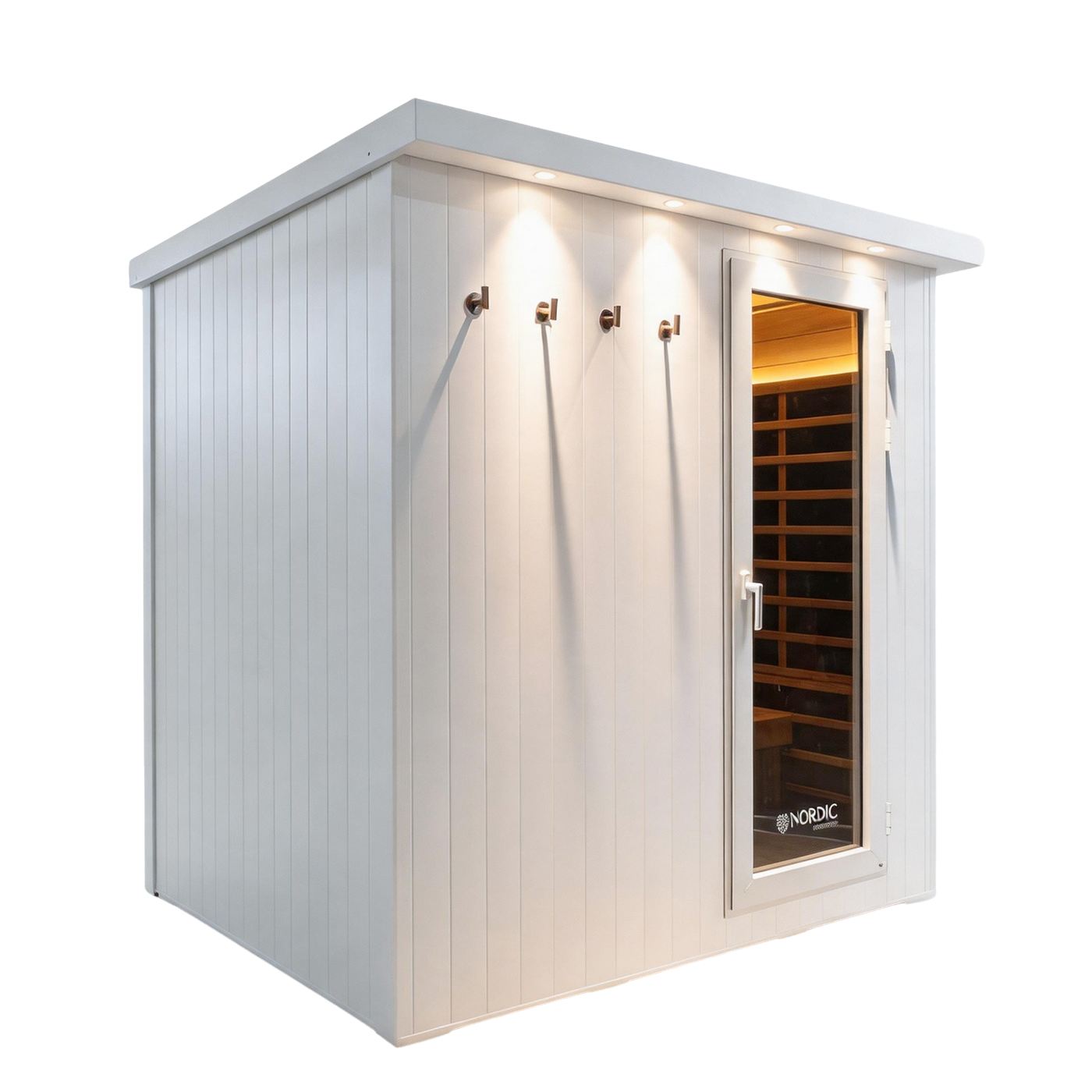 6-8 PP Outdoor Far Infrared Sauna - White